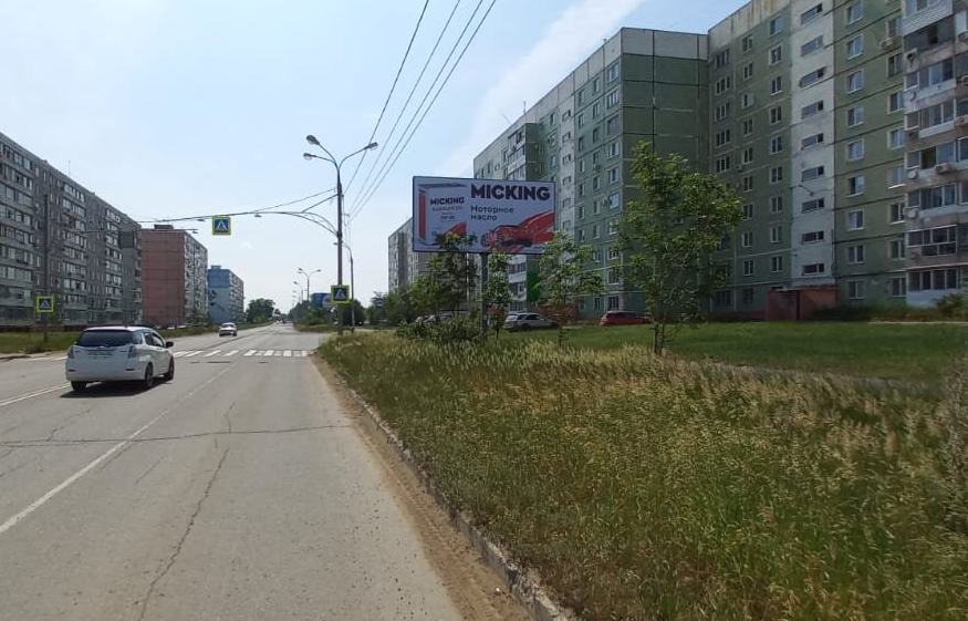 Фотография рекламного носителя, тип: Билборд 3x6, адрес: Гагарина ул., д.13, Комсомольск-на-Амуре, Хабаровский край, Россия. Сторона A №1370286