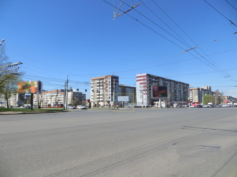 Фотография рекламного носителя, тип: Билборд 3x6, адрес: 10 лет Октября ул. Х Удмуртская ул., Ижевск, Республика Удмуртия, Россия. Сторона A3 №671061