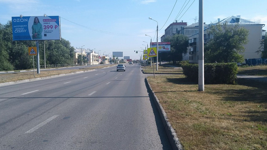 Фотография рекламного носителя, тип: Билборд 3x6, адрес: Московская ул. Х Советская ул., поз.3, Магнитогорск, Челябинская область, Россия. Сторона A1 №199822