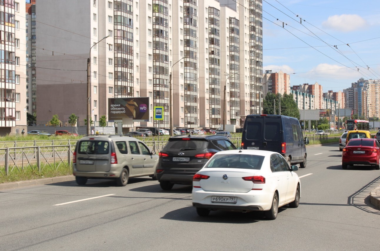 Фотография рекламного носителя, тип: Билборд 3x6, адрес: Коллонтай пр-т., д.4, корп.1, Санкт-Петербург, Россия. Сторона Б №658992