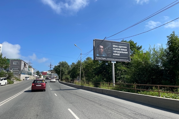 Фотография рекламного носителя, тип: Билборд 3x6, адрес: Адмирала Юмашева ул., д.38, Владивосток, Приморский край, Россия. Сторона А №88760