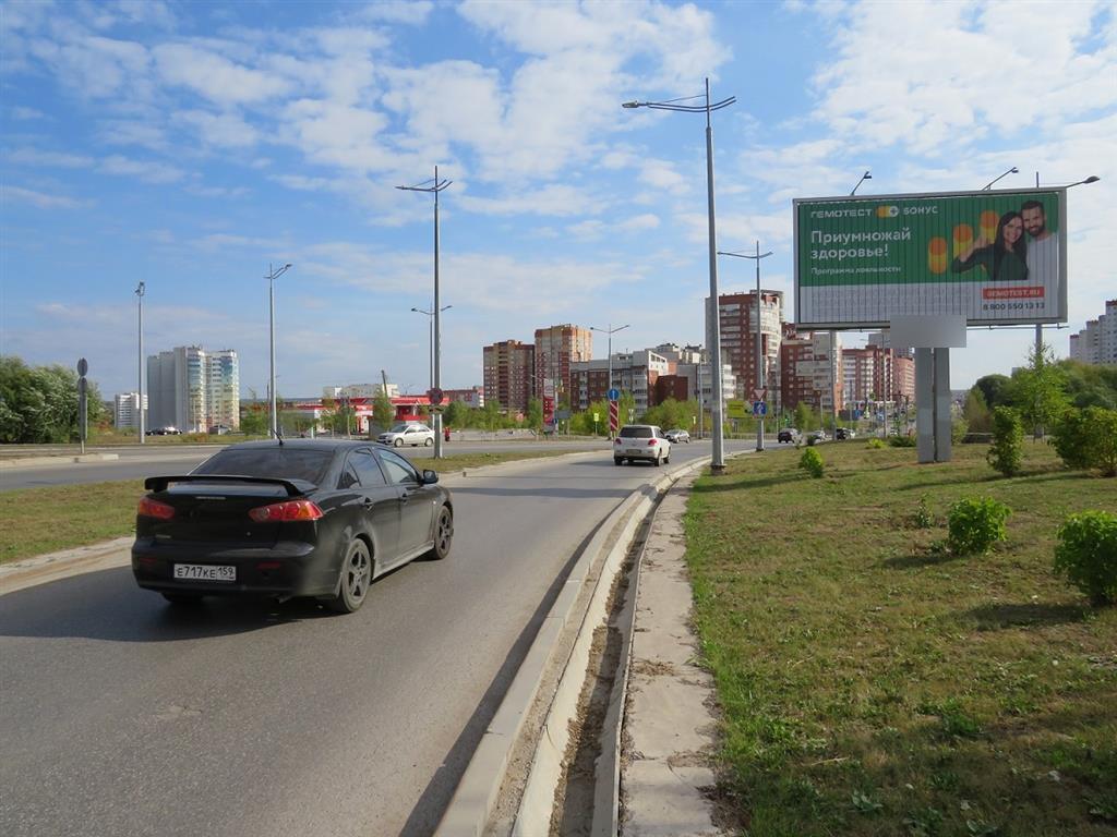 Фотография рекламного носителя, тип: Билборд 3x6, адрес: Уинская ул. Х Макаренко ул., Пермь, Пермский край, Россия. Сторона A1-A3 №90098