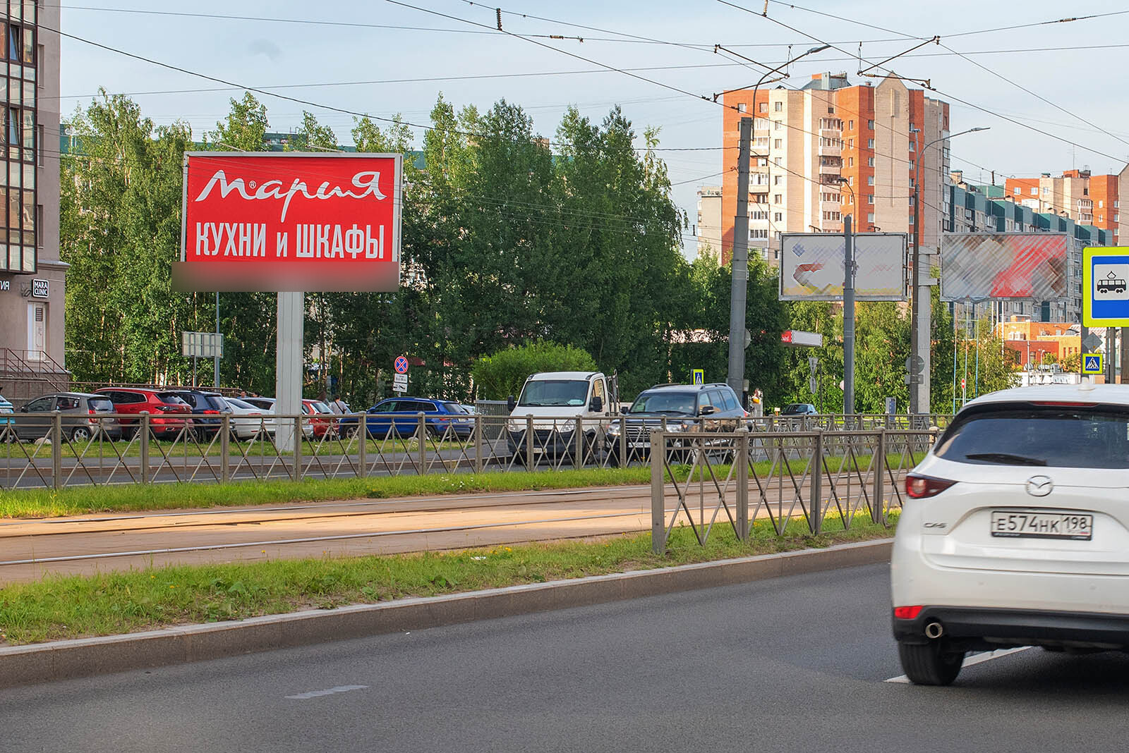 Фотография рекламного носителя, тип: Билборд 3x6, адрес: Коллонтай ул., д.6, корп.1, Санкт-Петербург, Россия. Сторона B №515114