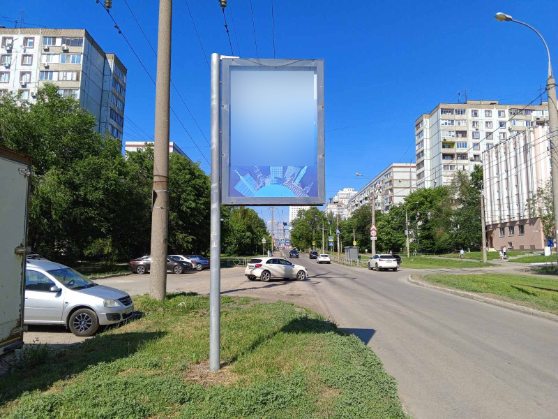 Фотография рекламного носителя, тип: Панель-кронштейн, адрес: Чернореченская ул., д.38, поз. 3, Самара, Самарская область, Россия. Сторона В №1081069
