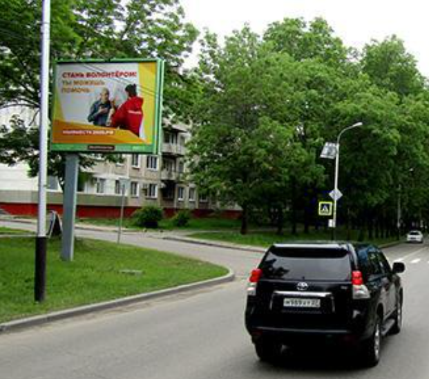 Фотография рекламного носителя, тип: Ситиборд 2.7x3.7, адрес: Уссурийский б-р. Х Постышева ул., д.24, Хабаровск, Хабаровский край, Россия. Сторона Б1 №198732