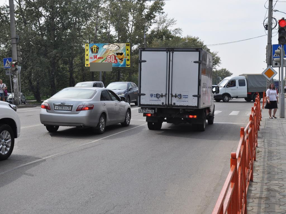 Фотография рекламного носителя, тип: Билборд 3x6, адрес: Байкальская ул., ост. Гормолкомбинат, Иркутск, Иркутская область, Россия. Сторона B №85392
