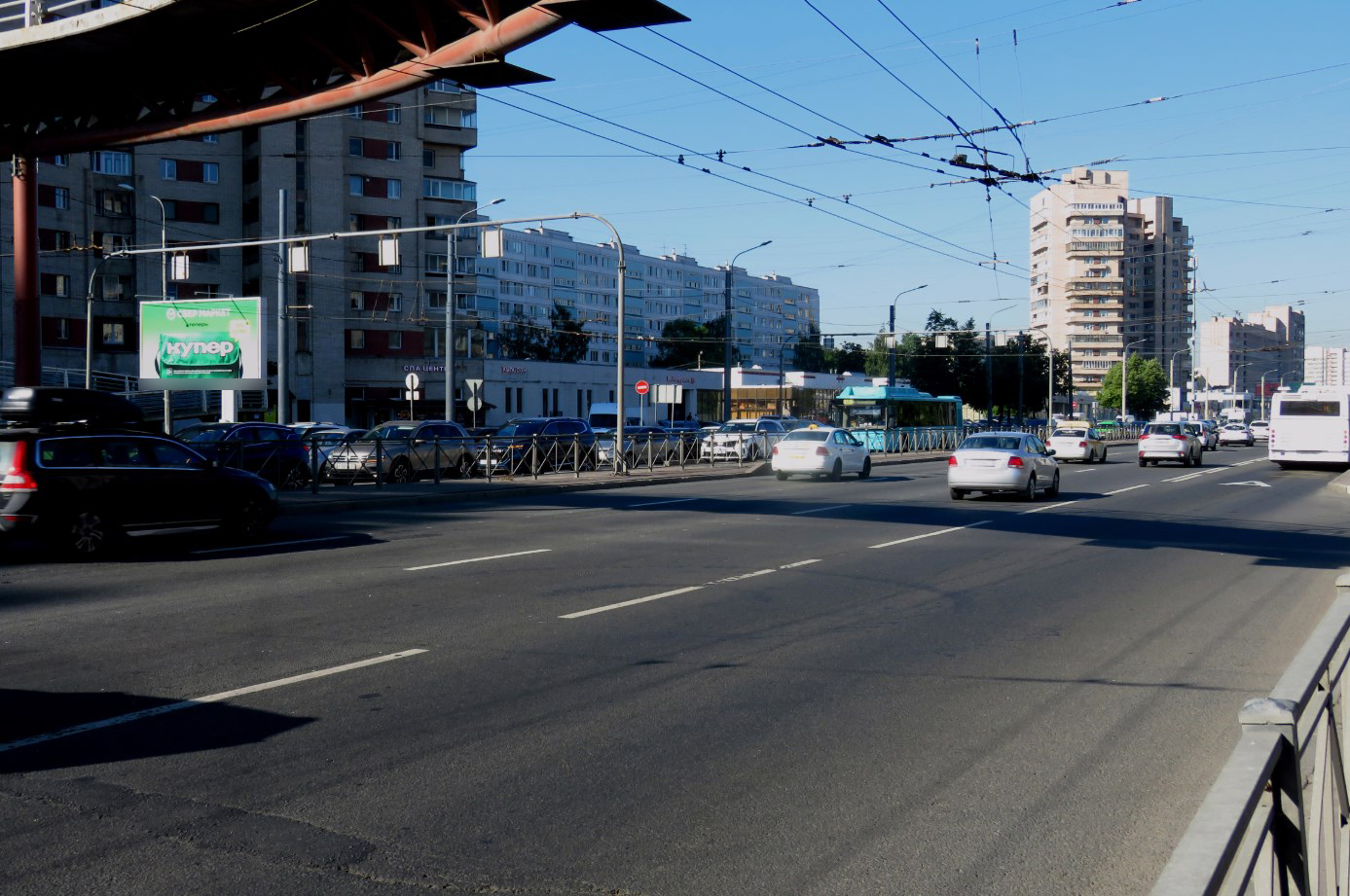 Фотография рекламного носителя, тип: Билборд 3x6, адрес: Славы пр-т., д.21 Х Будапештская ул., Санкт-Петербург, Россия. Сторона Б №684248