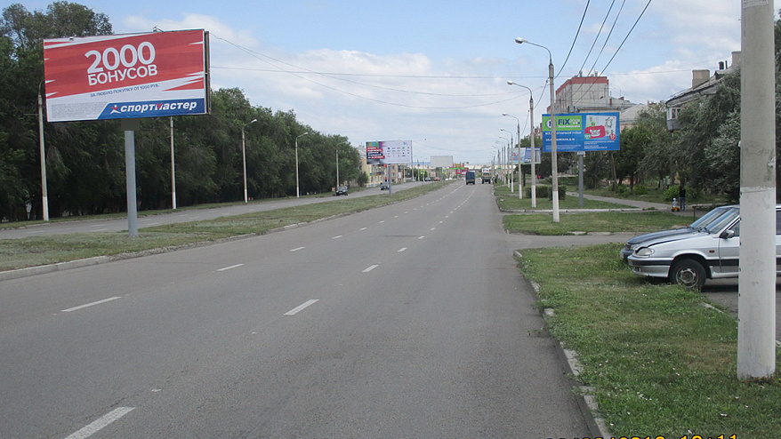 Фотография рекламного носителя, тип: Билборд 3x6, адрес: Московская ул. Х Советская ул., поз.2, Магнитогорск, Челябинская область, Россия. Сторона A1 №199816