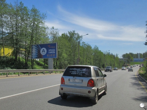 Фотография рекламного носителя, тип: Билборд 3x6, адрес: Выборгское ш., 30 200м, Сертолово, Ленинградская область, Россия. Сторона B №170572