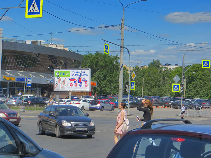 Фотография рекламного носителя, тип: Билборд 3x6, адрес: Юрия Гагарина пр-т., д.71 Х Ленсовета ул., Санкт-Петербург, Россия. Сторона В №165220