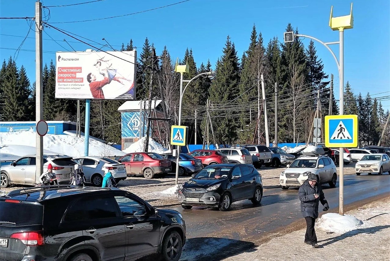 Фотография рекламного носителя, тип: Билборд 3x6, адрес: Лесопарковая ул., д.9, Сыктывкар, Республика Коми, Россия. Сторона Б №1331286