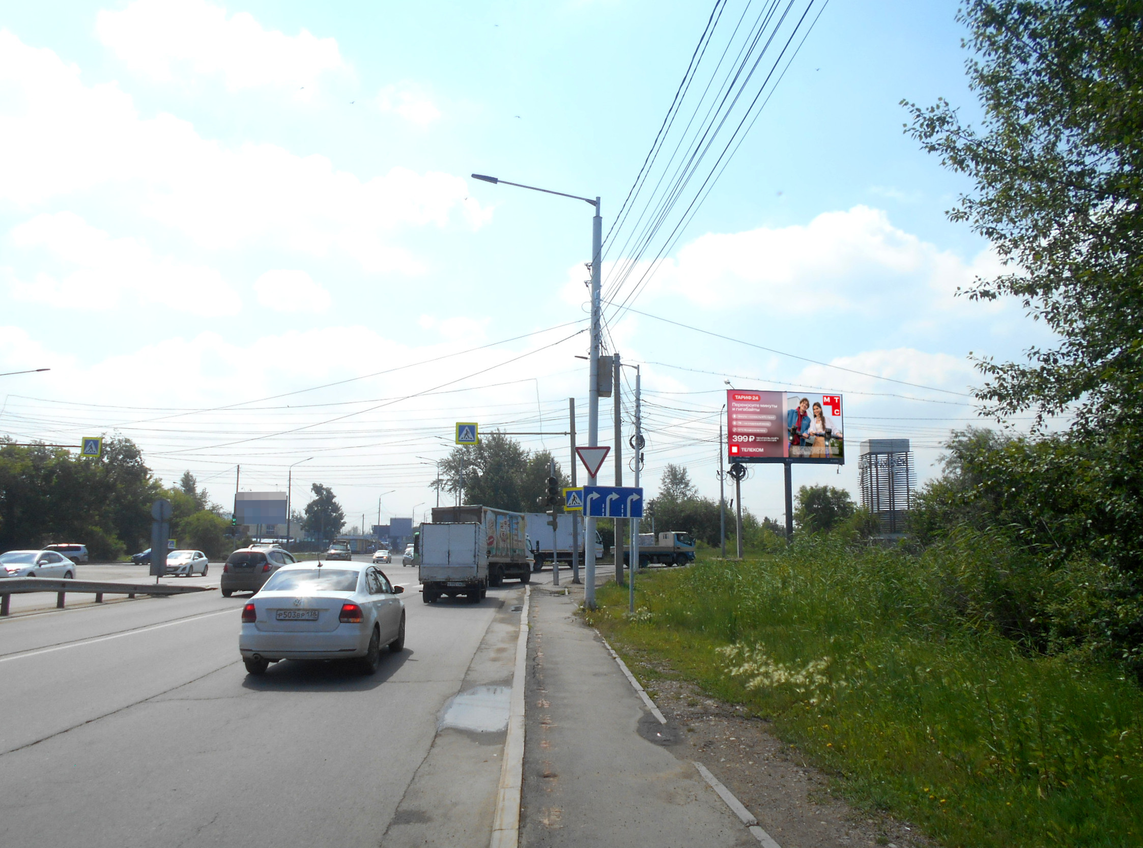Фотография рекламного носителя, тип: Билборд 3x6, адрес: Трактовая ул., Иркутск, Иркутская область, Россия. Сторона А2 №1327734
