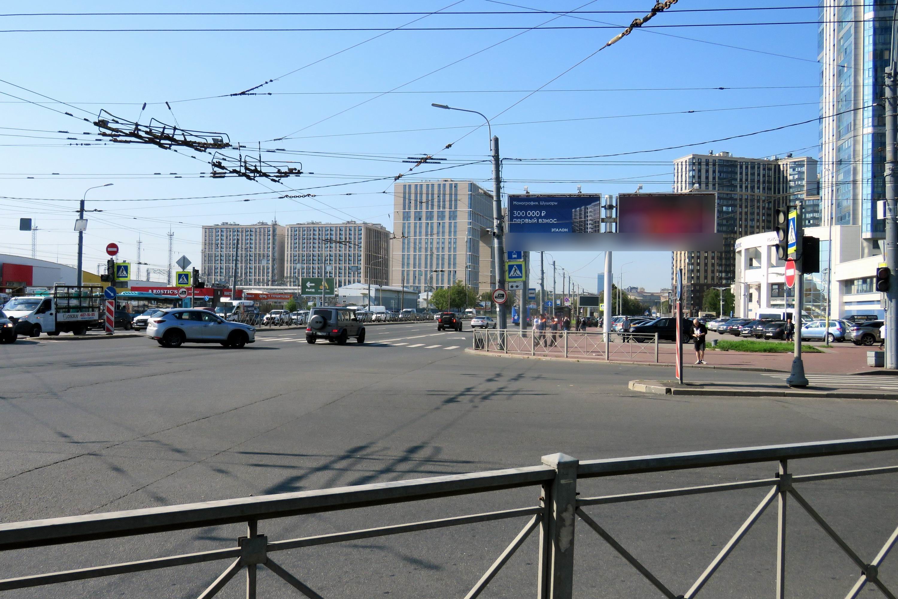 Фотография рекламного носителя, тип: Билборд 3x6, адрес: Типанова ул., д.27 Х Космонавтов пр-т., Санкт-Петербург, Россия. Сторона А3 №105730