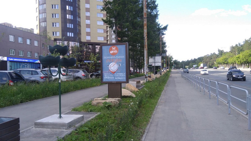 Фотография рекламного носителя, тип: Ситиформат 1.8x1.2, адрес: Блюхера ул., д.53 Х Рылеева ул., Челябинск, Челябинская область, Россия. Сторона В №821187