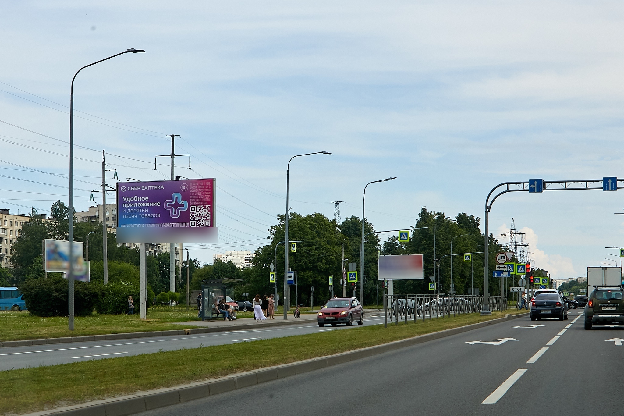 Фотография рекламного носителя, тип: Билборд 3x6, адрес: Маршала Блюхера пр-т., д.35, Санкт-Петербург, Россия. Сторона Б1 №719298