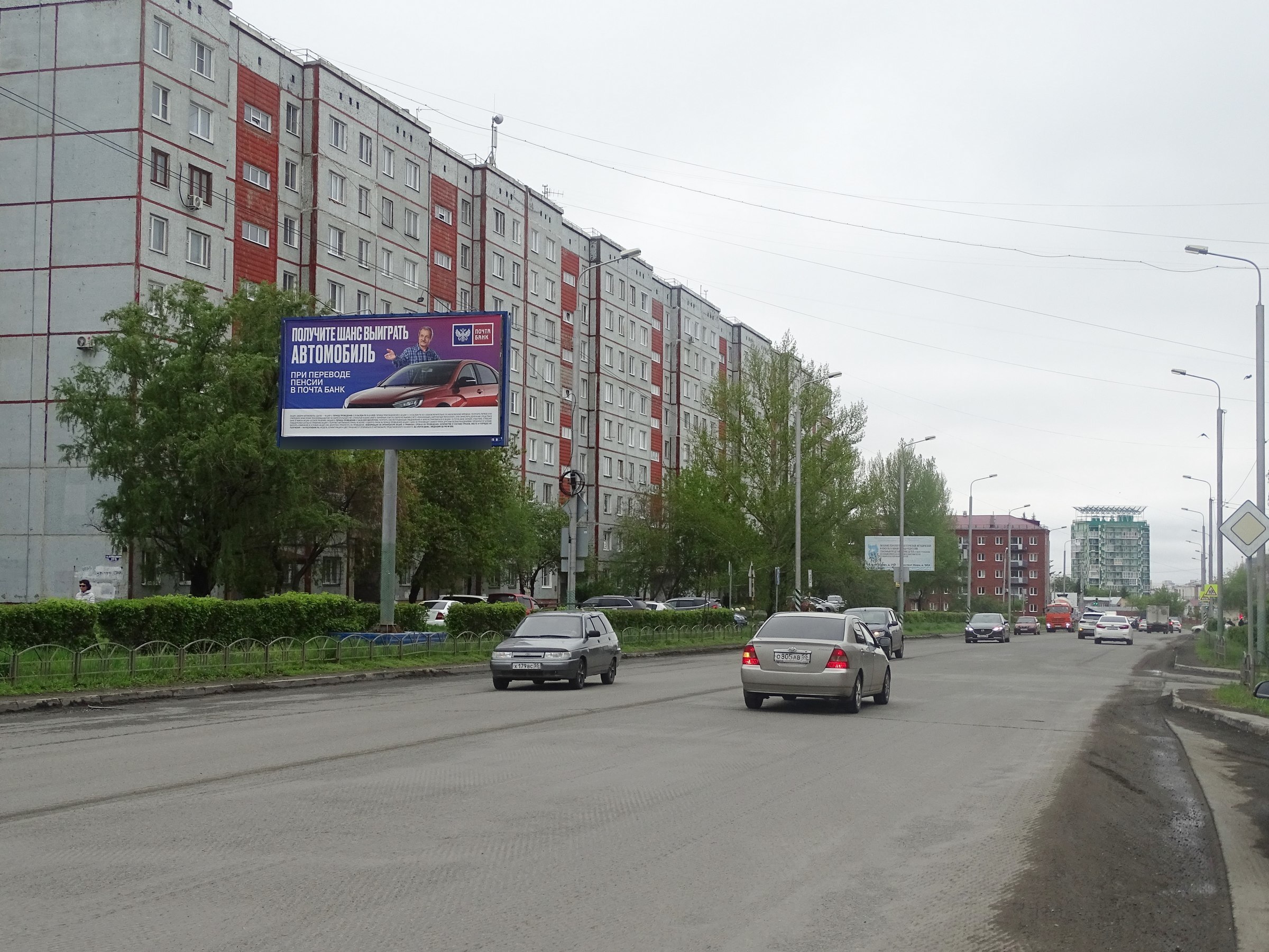 Фотография рекламного носителя, тип: Билборд 3x6, адрес: Омская ул., д.107, Омск, Омская область, Россия. Сторона Б №609885