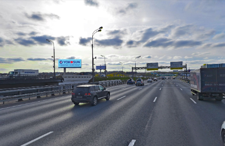 Фотография рекламного носителя, тип: Нестандартный билборд, адрес: МКАД 18 650м., от Каширского шоссе к Новорязанскому шоссе, Московская область, Россия. Сторона Б №1399496