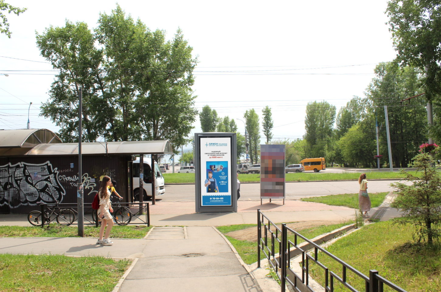 Фотография рекламного носителя, тип: Пиллар 3x1.4, адрес: Байкальская ул., д.249, Иркутск, Иркутская область, Россия. Сторона С №1077812