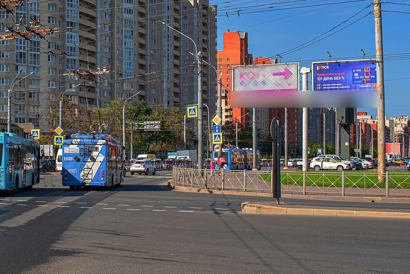 Фотография рекламного носителя, тип: Билборд 3x6, адрес: Ленинский пр-т., д.100, корп.1 Х Маршала Жукова пр-т., Санкт-Петербург, Россия. Сторона А2 №641980