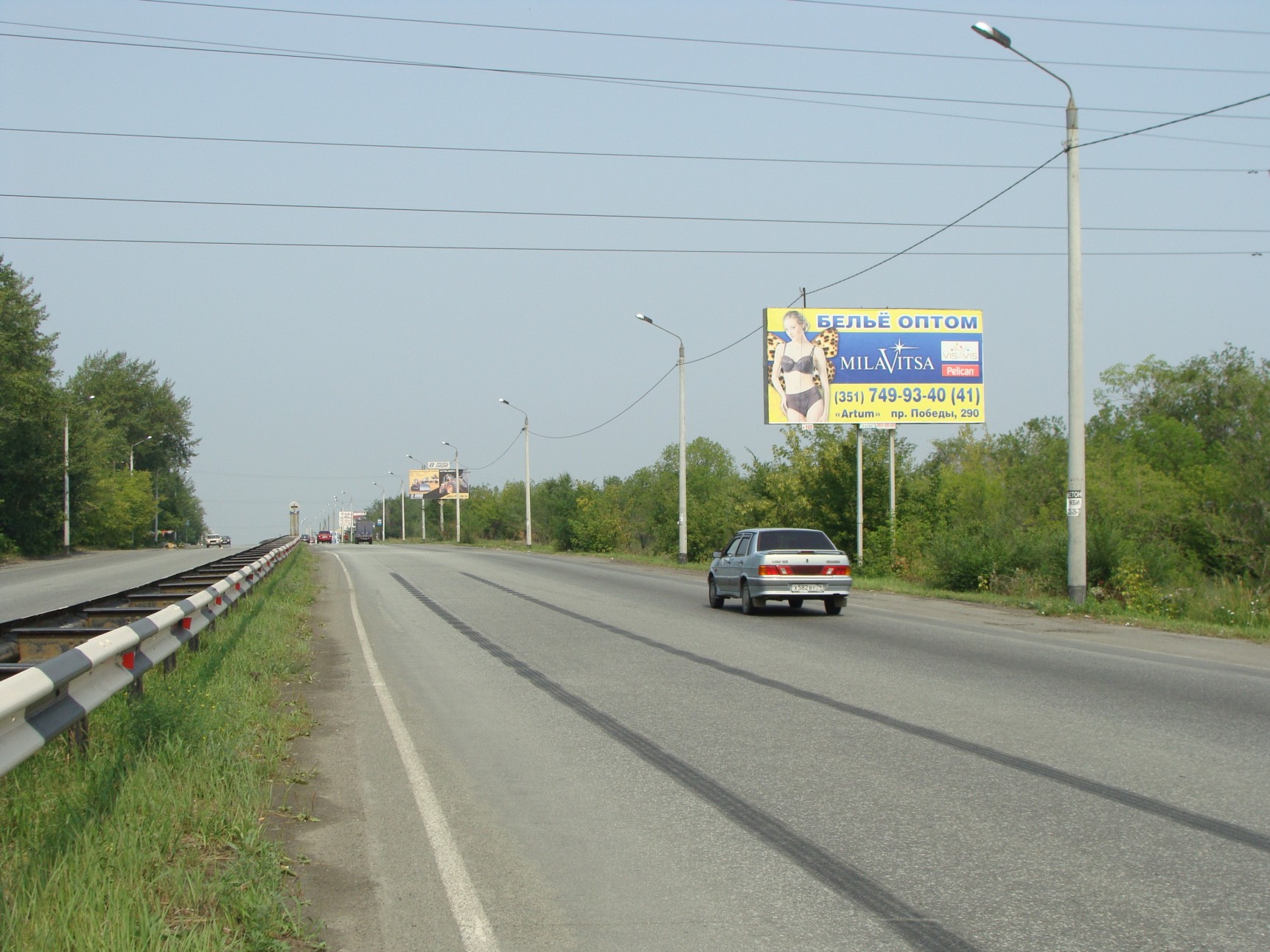 Фотография рекламного носителя, тип: Билборд 3x6, адрес: Троицкий тракт, 100м после ост. Подстанция, Челябинск, Челябинская область, Россия. Сторона А №185945