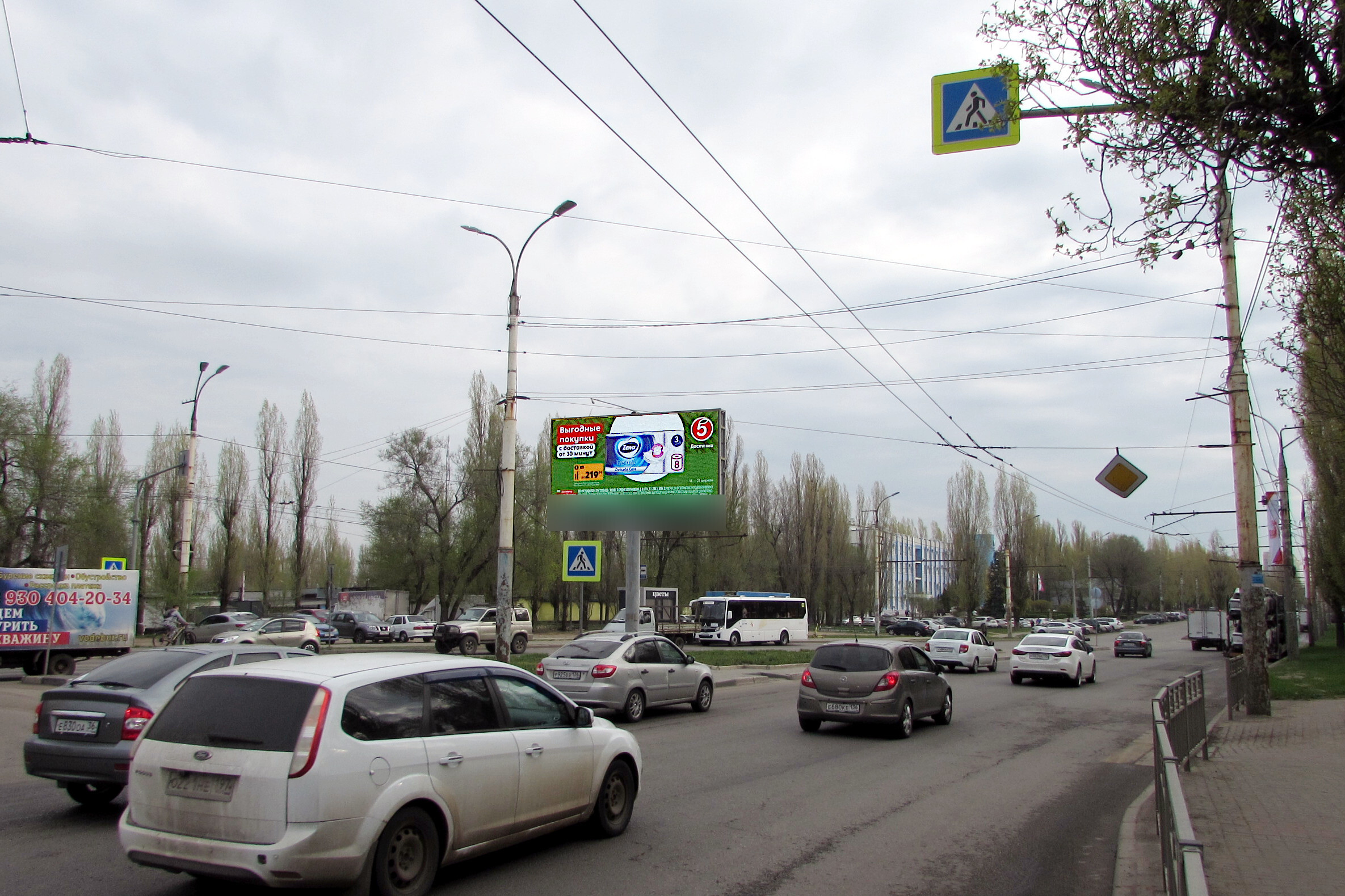 Фотография рекламного носителя, тип: Билборд 3x6, адрес: Пешестрелецкая ул., д.161 Х Героев Сибиряков ул., Воронеж, Воронежская область, Россия. Сторона А2 №1000753