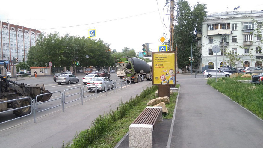 Фотография рекламного носителя, тип: Ситиформат 1.8x1.2, адрес: Блюхера ул., д.53 Х Рылеева ул., Челябинск, Челябинская область, Россия. Сторона А №821186