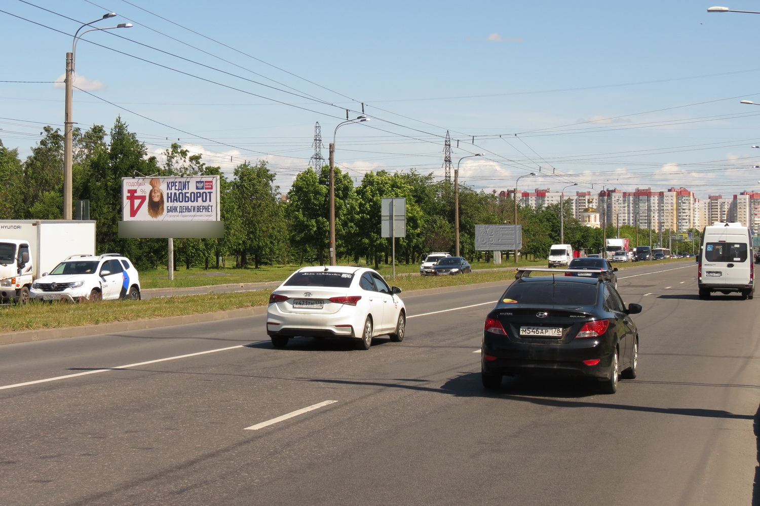 Фотография рекламного носителя, тип: Билборд 3x6, адрес: Косыгина пр-т., д.4, Санкт-Петербург, Россия. Сторона Б1 №684180