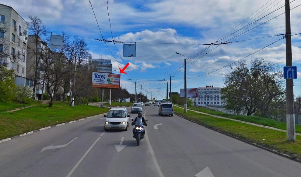 Фотография рекламного носителя, тип: Билборд 3x6, адрес: Хрусталева ул. Х Генерала Острякова пр-т., Севастополь, Россия. Сторона Б №364743