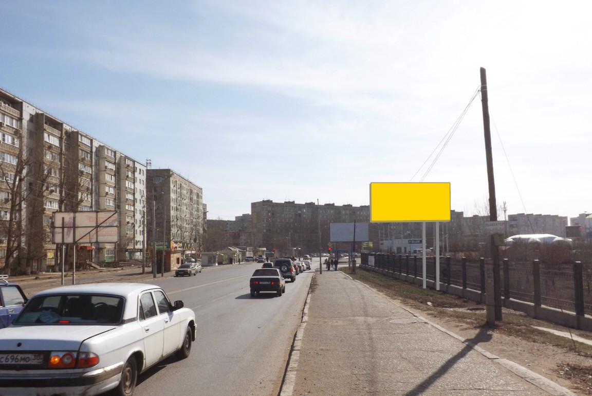 Фотография рекламного носителя, тип: Билборд 3x6, адрес: Н. Островского ул., д.147, поз.2 Х Студенческая ул., СК Звездный, Астрахань, Астраханская область, Россия. Сторона А №1398299