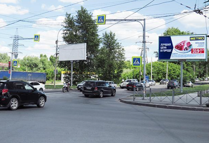 Фотография рекламного носителя, тип: Билборд 3x6, адрес: Северная ул. Х Красный пр-т., Новосибирск, Новосибирская область, Россия. Сторона А №188026