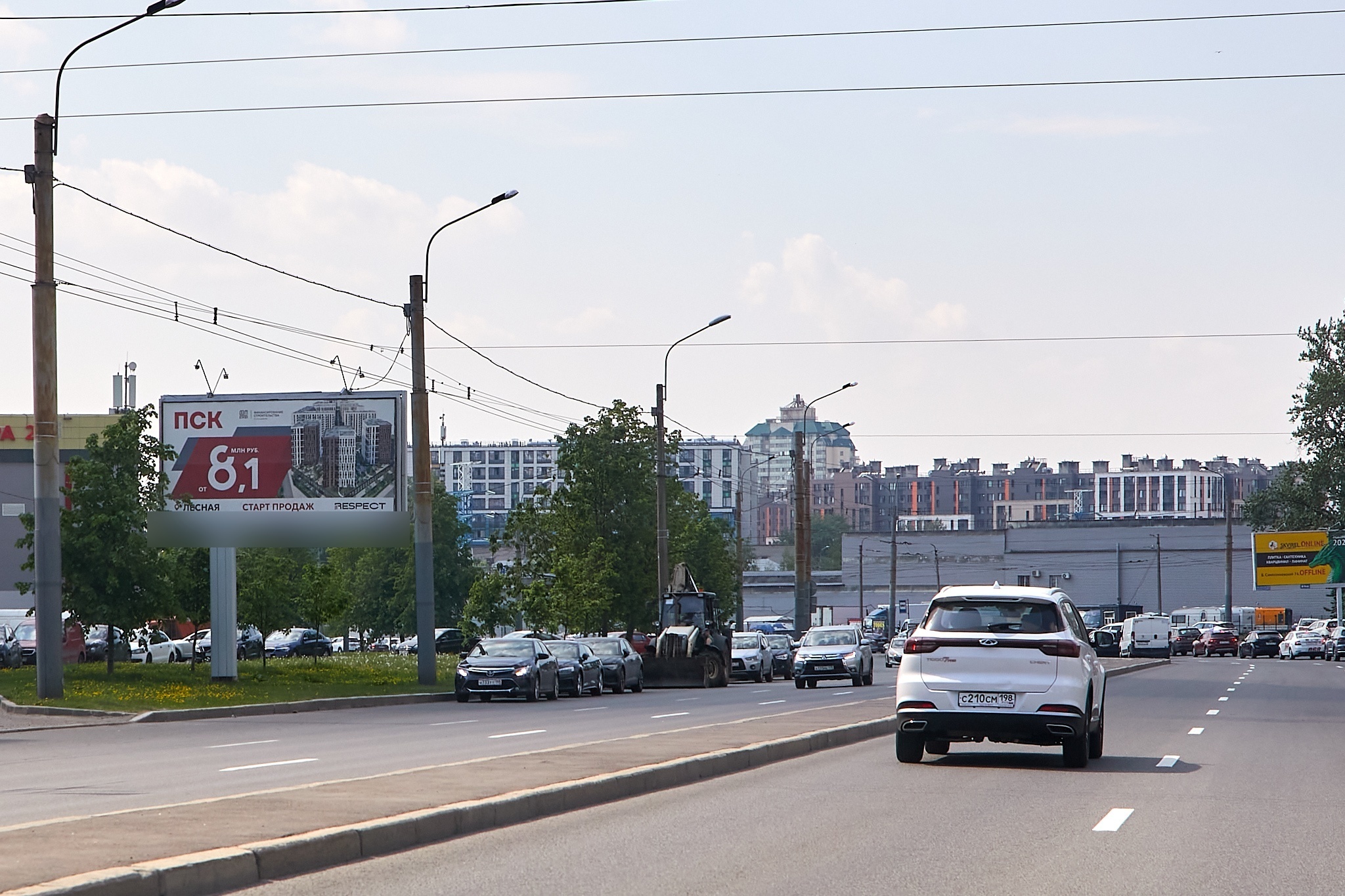 Фотография рекламного носителя, тип: Билборд 3x6, адрес: Кушелевская а/д, д.3, корп.1, Санкт-Петербург, Россия. Сторона Б1 №757027