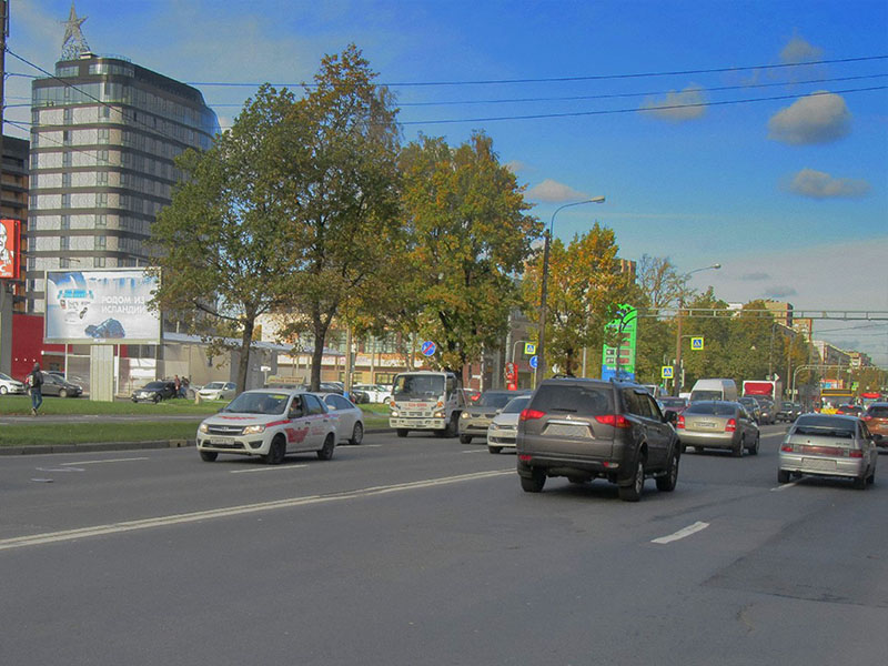 Фотография рекламного носителя, тип: Билборд 3x6, адрес: Пискаревский пр-т., д.4 Х Революции ш., Санкт-Петербург, Россия. Сторона B №170105