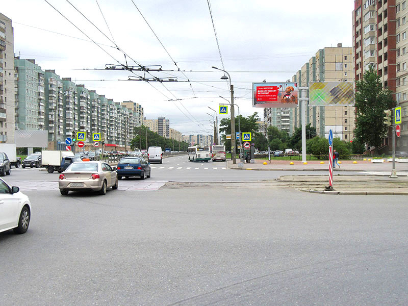 Фотография рекламного носителя, тип: Билборд 3x6, адрес: Индустриальный пр-т., д.40 X Ириновский пр-т., Санкт-Петербург, Россия. Сторона А1 №164949