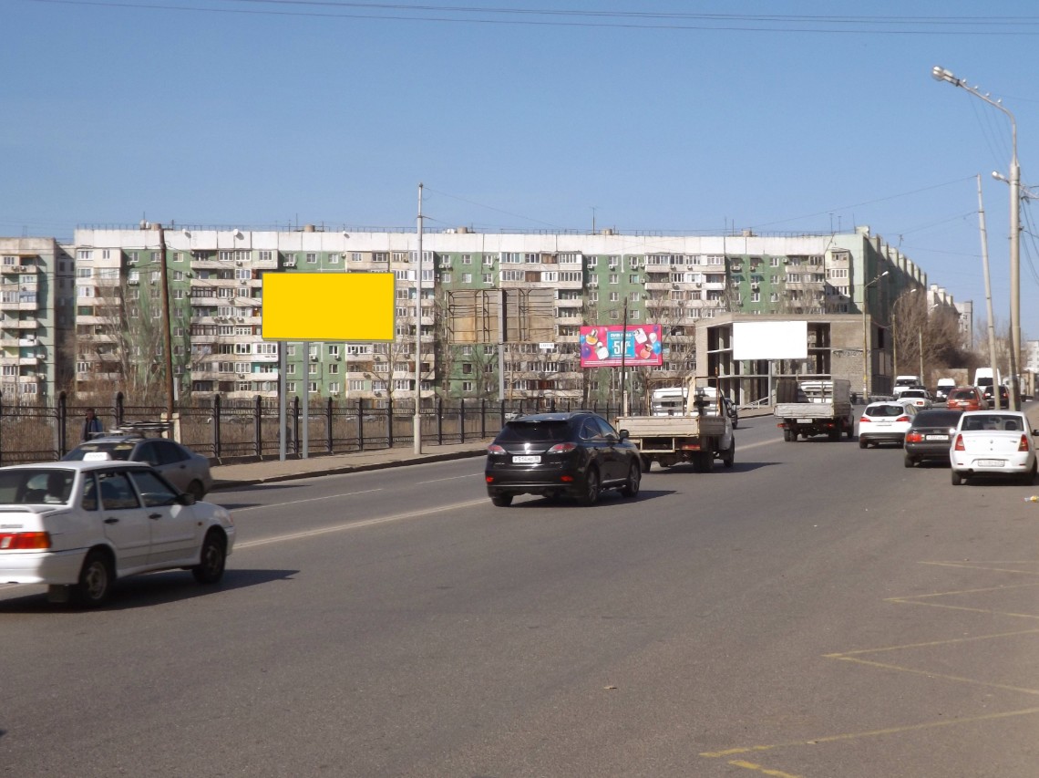Фотография рекламного носителя, тип: Билборд 3x6, адрес: Н. Островского ул., д.147, поз.2 Х Студенческая ул., СК Звездный, Астрахань, Астраханская область, Россия. Сторона В №1398300