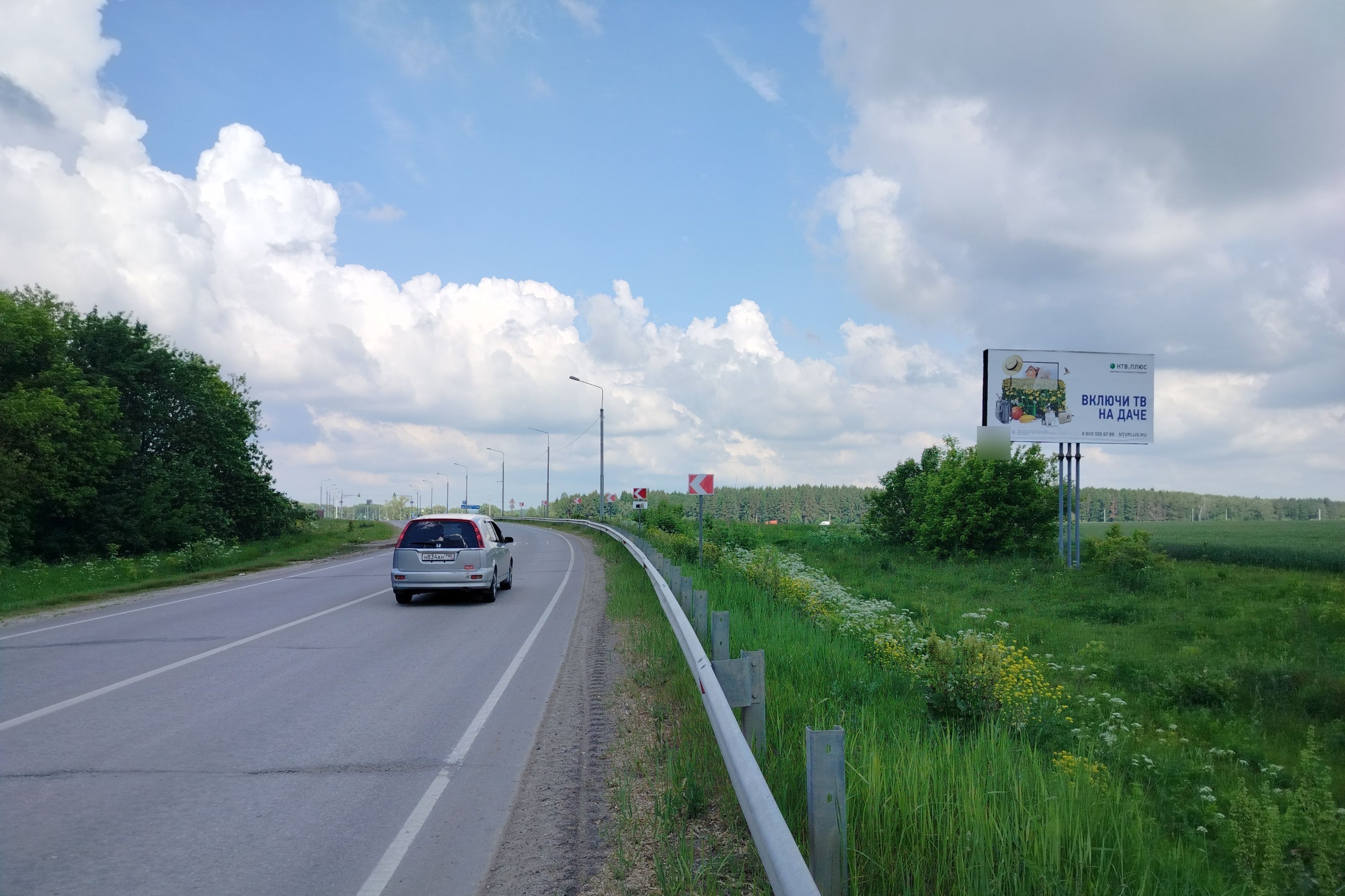 Фотография рекламного носителя, тип: Билборд 3x6, адрес: Коломна-Малино а/д., 4 890м, Коломна, Московская область, Россия. Сторона А №945359