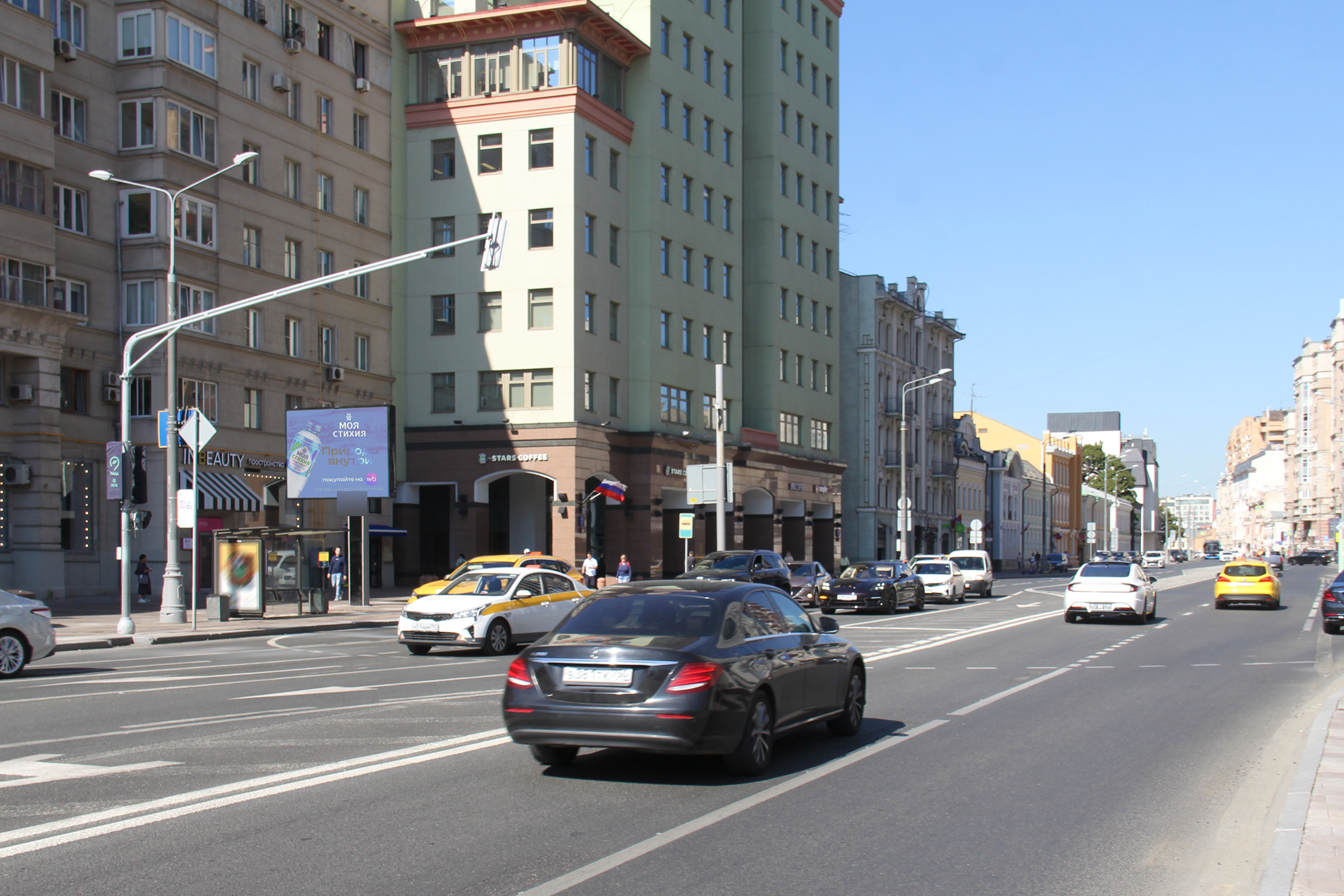 Фотография рекламного носителя, тип: Ситиборд 2.7x3.7, адрес: Долгоруковская ул., д.5, Москва, Россия. Сторона Б1 №577534