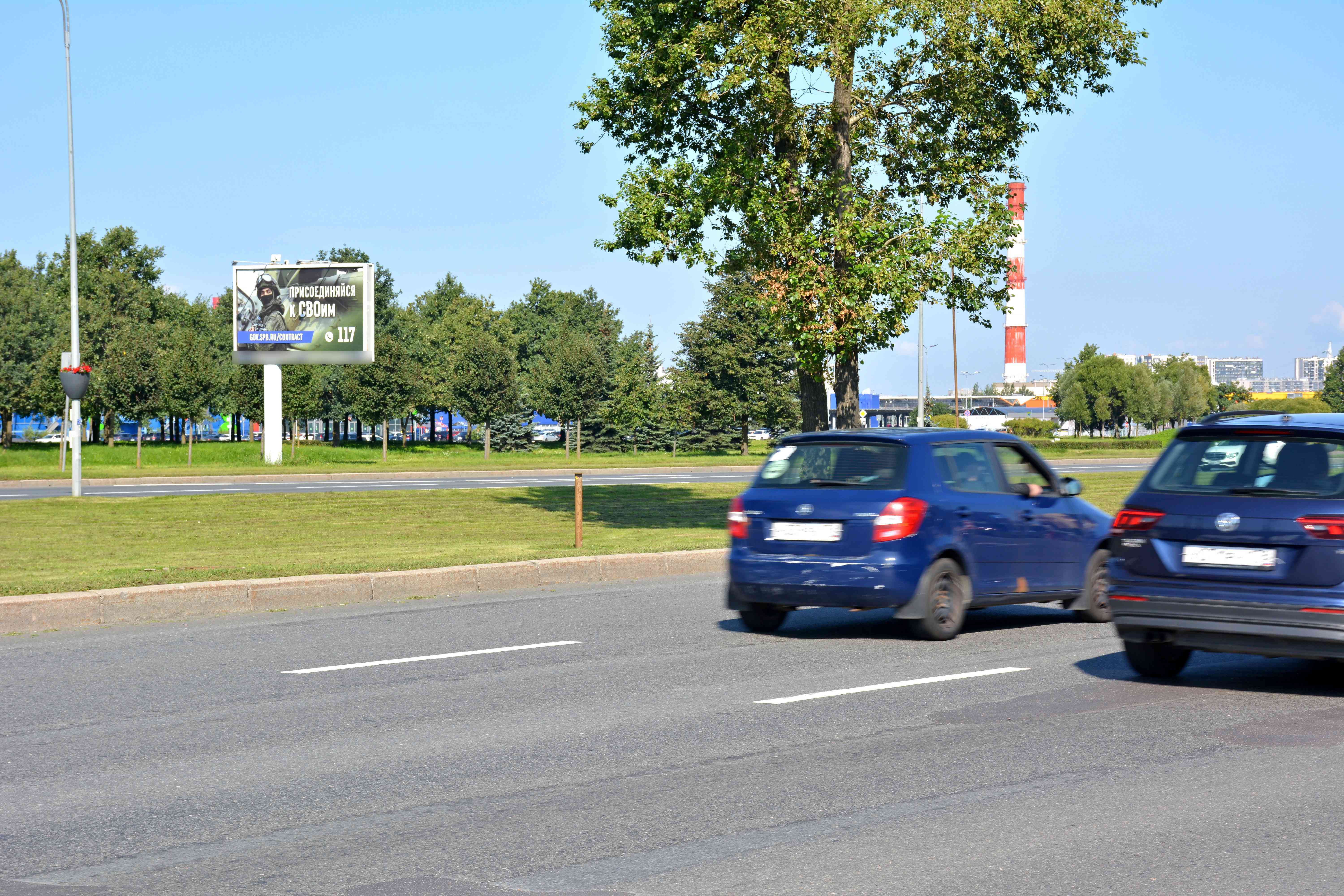 Фотография рекламного носителя, тип: Билборд 3x6, адрес: Пулковское ш., у виадука, Санкт-Петербург, Россия. Сторона Б №686236