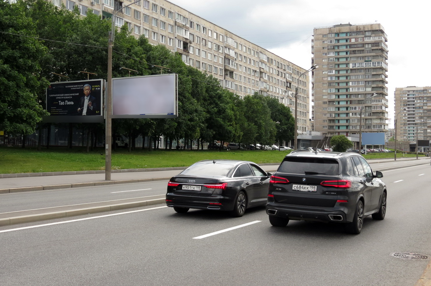 Фотография рекламного носителя, тип: Билборд 3x6, адрес: Октябрьская наб., д.64, Санкт-Петербург, Россия. Сторона Б1 №767953