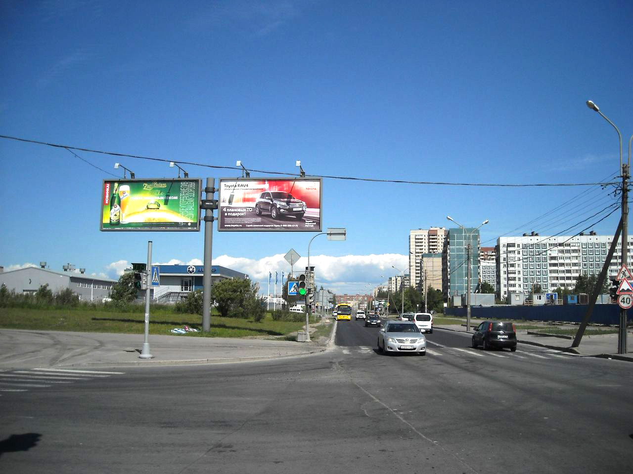 Фотография рекламного носителя, тип: Билборд 3x6, адрес: Планерная ул. Х Оптиков ул., Санкт-Петербург, Россия. Сторона B1 №106770