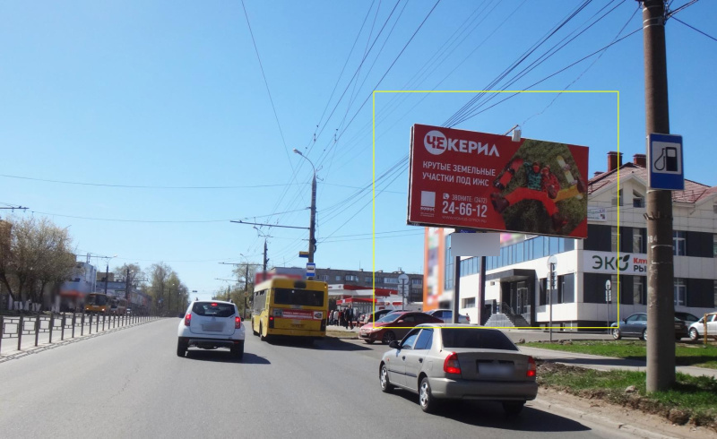Фотография рекламного носителя, тип: Билборд 3x6, адрес: Клубная ул., ТЦ "Клубный", поз.1, Ижевск, Республика Удмуртия, Россия. Сторона A №670234