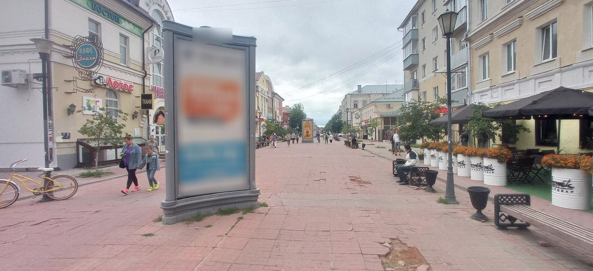 Фотография рекламного носителя, тип: Пиллар 3x1.4, адрес: Трёхсвятская ул., поз.17, Тверь, Тверская область, Россия. Сторона А №228230