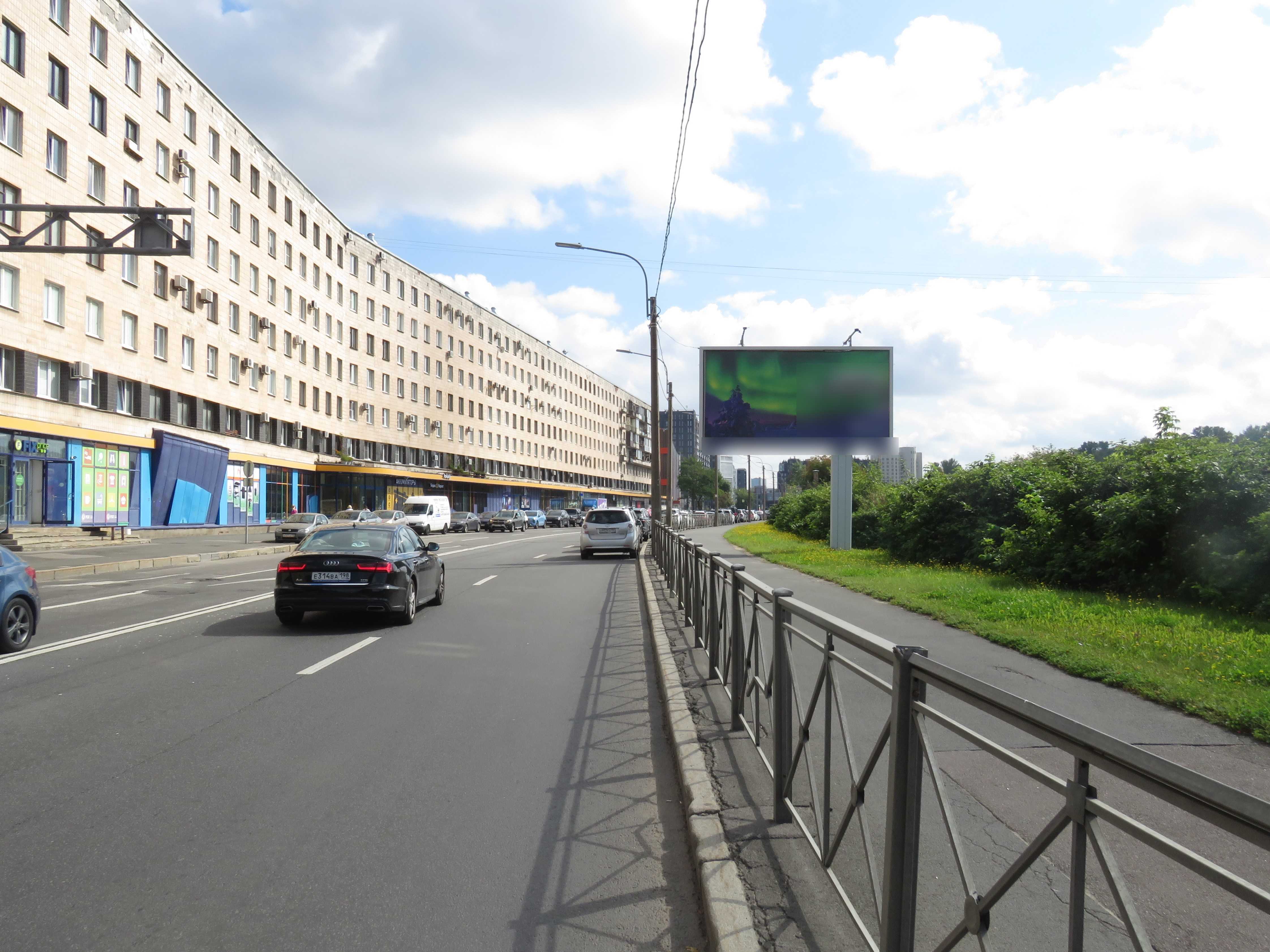 Фотография рекламного носителя, тип: Билборд 3x6, адрес: Шаумяна пр-т., д.2, Санкт-Петербург, Россия. Сторона А №673184