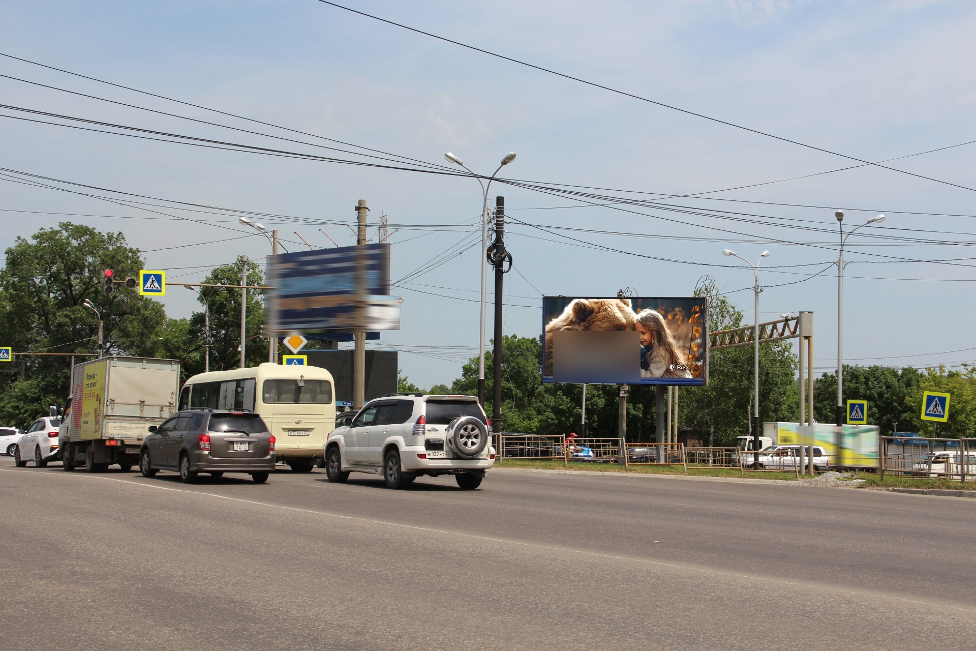 Фотография рекламного носителя, тип: Билборд 3x6, адрес: Большая ул. Х Воронежская ул., д.51, Хабаровск, Хабаровский край, Россия. Сторона C №481927