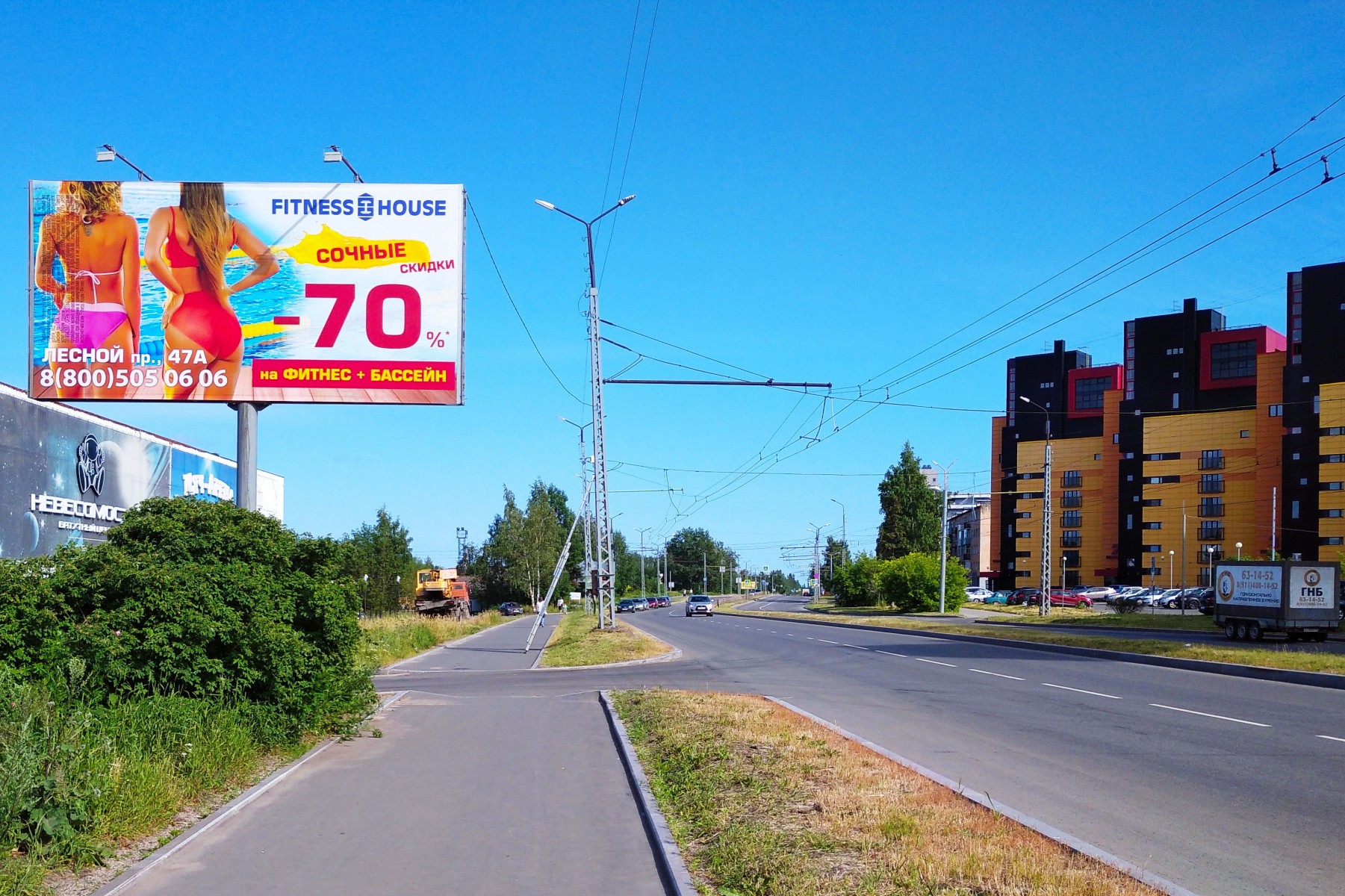 Фотография рекламного носителя, тип: Билборд 3x6, адрес: Варкауса наб. Х Мелентьевой ул., Петрозаводск, Республика Карелия, Россия. Сторона B №847097