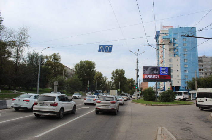 Фотография рекламного носителя, тип: Билборд 3x6, адрес: Лермонтова ул., д.67, Иркутск, Иркутская область, Россия. Сторона А1 №155185