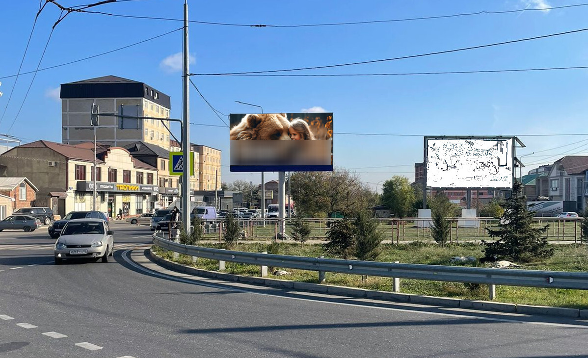 Фотография рекламного носителя, тип: Билборд 3x6, адрес: Али-Гаджи Акушинского пр-т., д.417, Махачкала, Республика Дагестан, Россия. Сторона Б №1326367