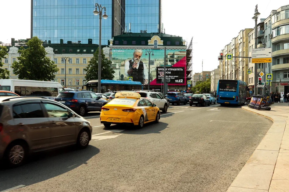 Фотография рекламного носителя, тип: Медиафасад, адрес: Площадь Тверская Застава, д.2, стр.1, Москва, Россия. Сторона B240 №1383503
