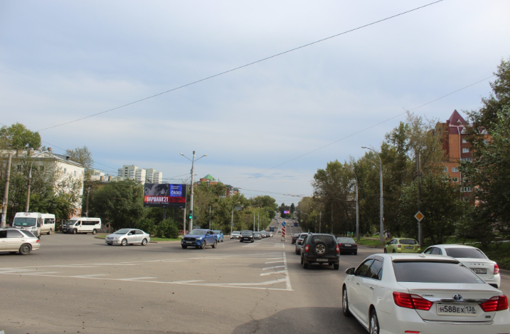 Фотография рекламного носителя, тип: Билборд 3x6, адрес: Лермонтова ул., д.67, Иркутск, Иркутская область, Россия. Сторона Б №155186