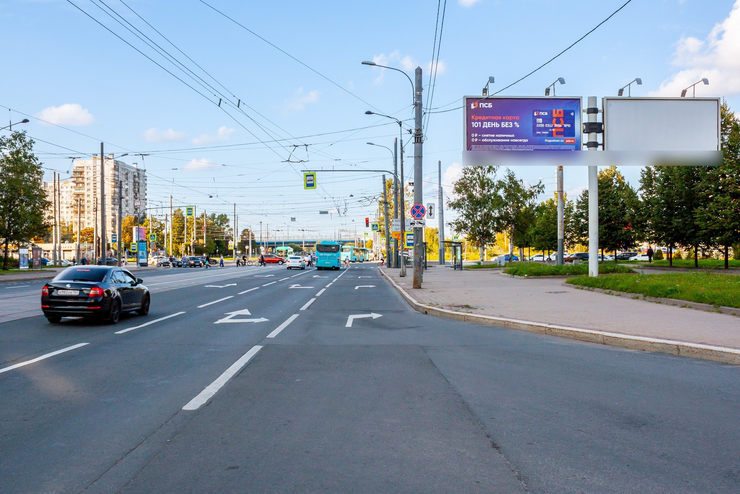 Фотография рекламного носителя, тип: Билборд 3x6, адрес: Наличная ул. Х Кораблестроителей ул., Санкт-Петербург, Россия. Сторона А1 №106773