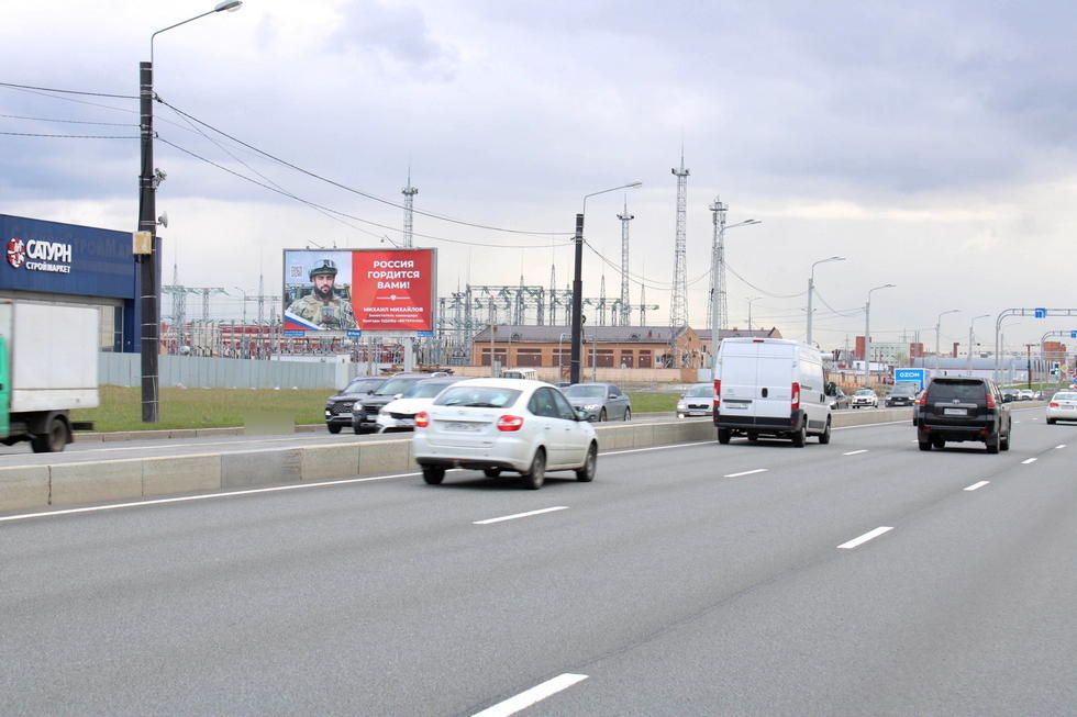 Фотография рекламного носителя, тип: Билборд 3x6, адрес: Индустриальный пр-т., д.71, поз.1, Санкт-Петербург, Россия. Сторона Б №119079